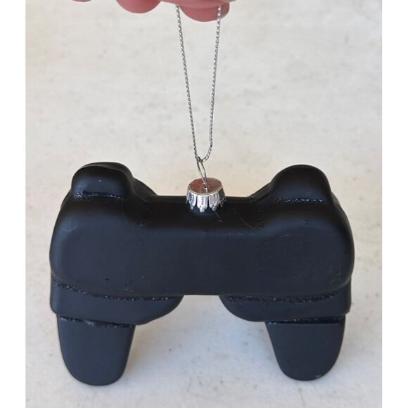 Unbranded Black w/Glitter Silver Gaming Remote Hanging Christmas Ornament 3"Tall - Picture 4 of 11